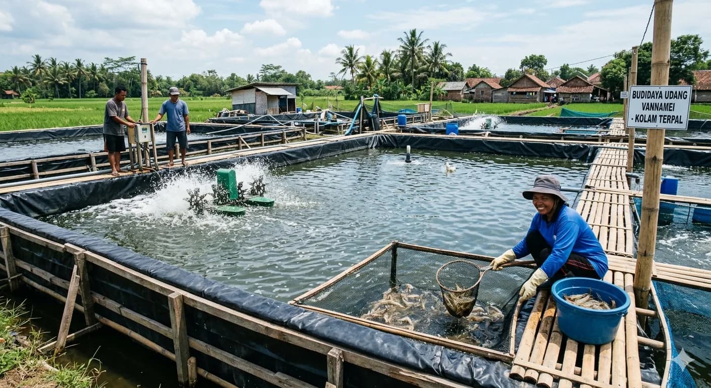 Budidaya Udang Vannamei di Kolam Terpal: Solusi Lahan Sempit