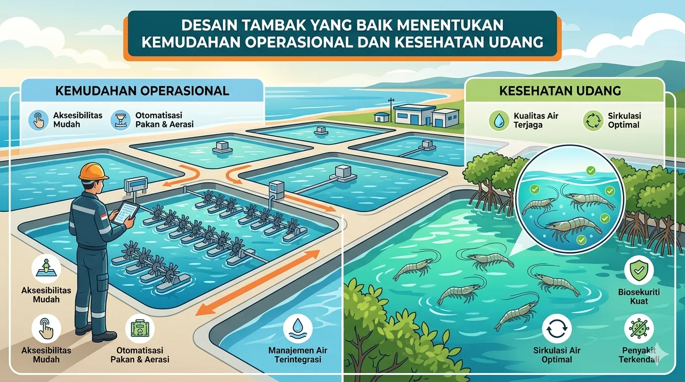 Desain Tambak Udang Intensif Modern: Layout dan Infrastruktur