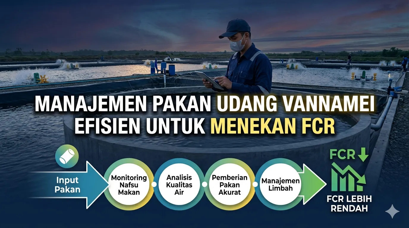 Manajemen Pakan Udang Vannamei yang Efisien untuk Menekan FCR