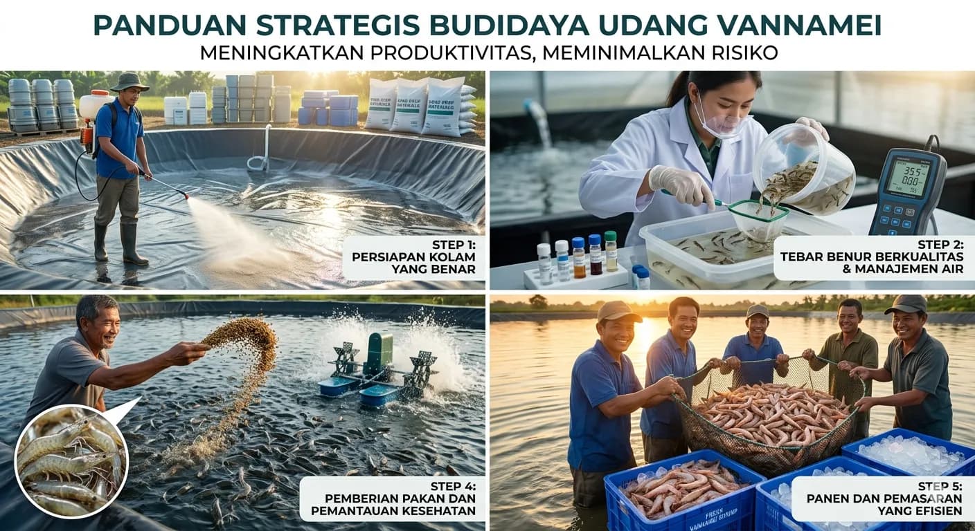 Panduan Lengkap Budidaya Udang Vannamei untuk Pemula: Dari Persiapan hingga Panen