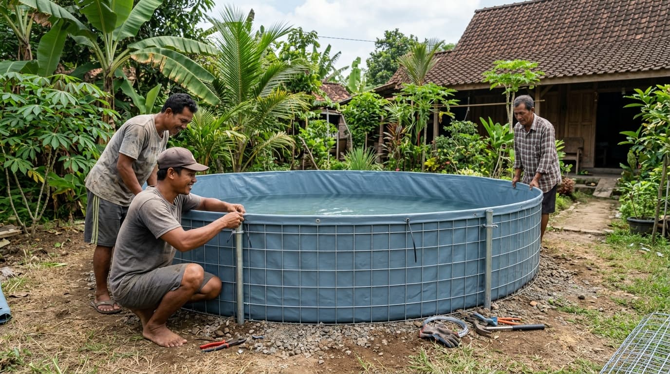 Cara Membuat Kolam Terpal Lele 1000 Ekor: Ukuran, Biaya, dan Tips