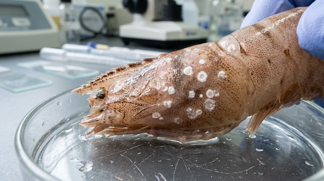 Penyebab, Gejala, dan Cara Mencegah WSSV (White Spot Syndrome Virus) pada Udang Vannamei