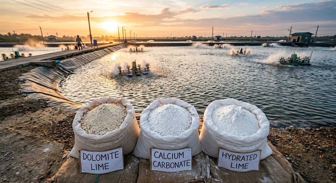 Jenis kapur untuk meningkatkan alkalinitas tambak