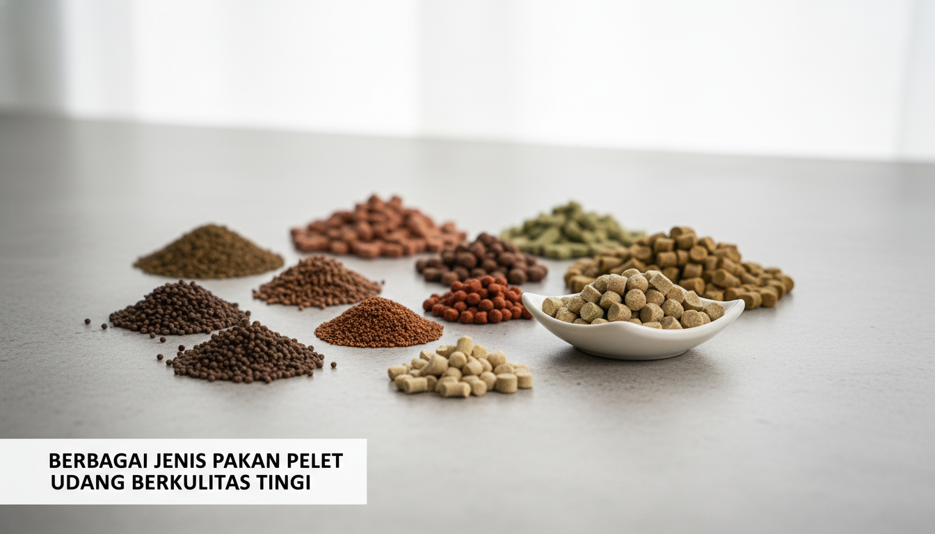 Berbagai jenis pakan pellet udang berkualitas tinggi
