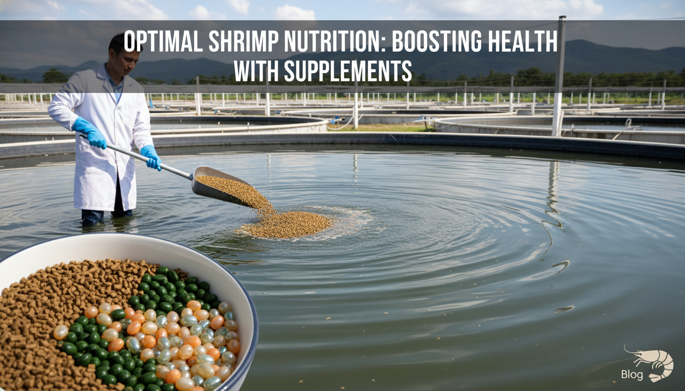 Pemberian pakan udang yang dicampur dengan suplemen kesehatan