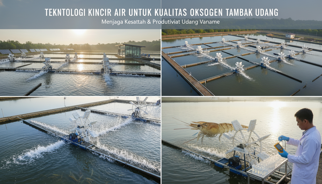 Teknologi kincir air untuk menjaga kualitas oksigen tambak udang